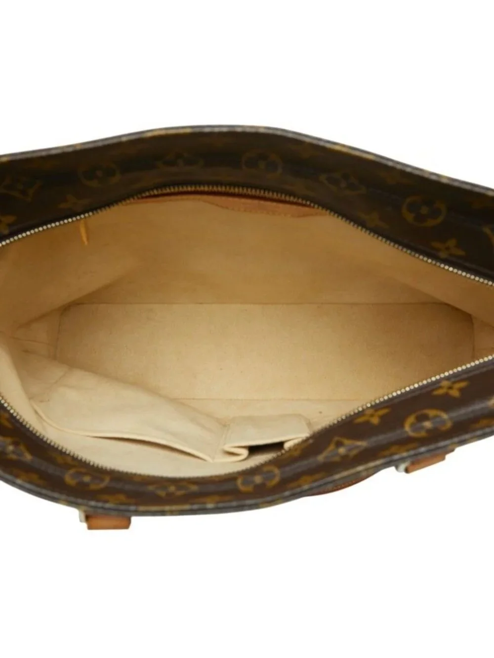 Louis Vuitton Monogram Luco Tote Shoulder Bag Brown Leather